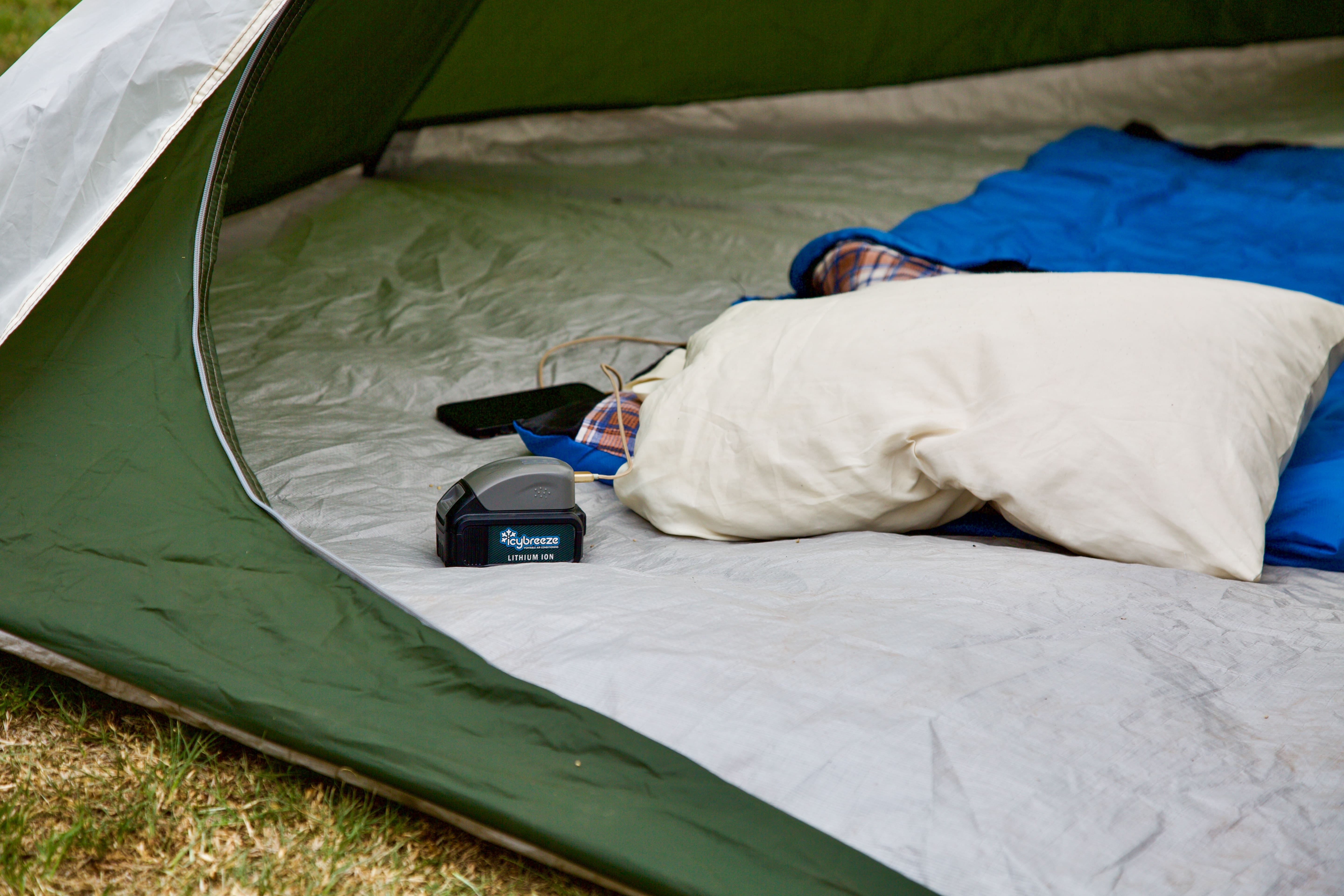 12V Charger inside tent